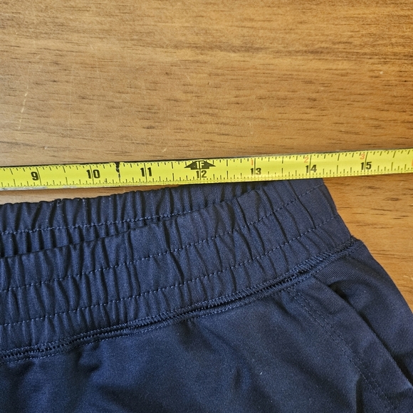 Aerie Pull On Side Snap Culotte Wide Leg Cropped Pants Pockets Navy Size Medium - Picture 14 of 14